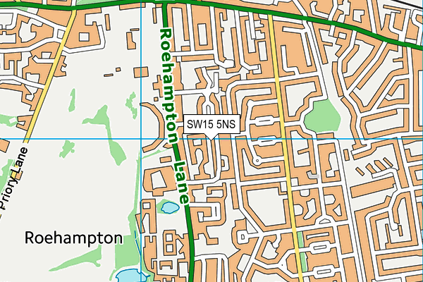 SW15 5NS map - OS VectorMap District (Ordnance Survey)