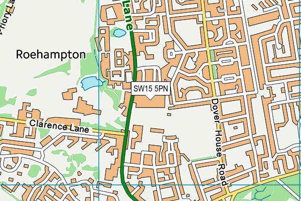 The Bader Gymnasium map (SW15 5PN) - OS VectorMap District (Ordnance Survey)