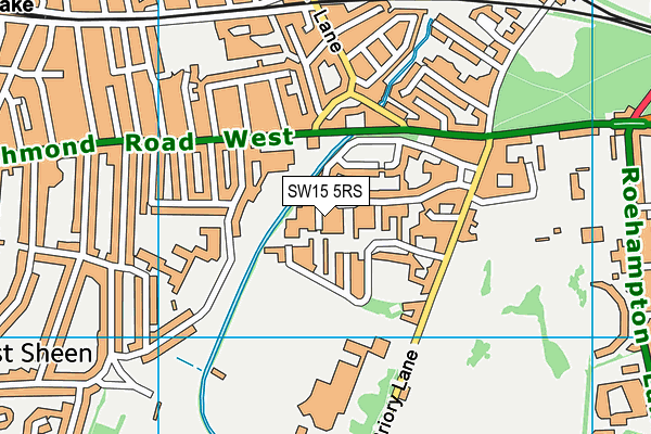 SW15 5RS map - OS VectorMap District (Ordnance Survey)