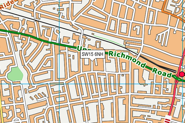 SW15 6NH map - OS VectorMap District (Ordnance Survey)