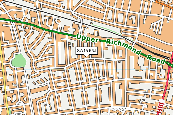 SW15 6NJ map - OS VectorMap District (Ordnance Survey)