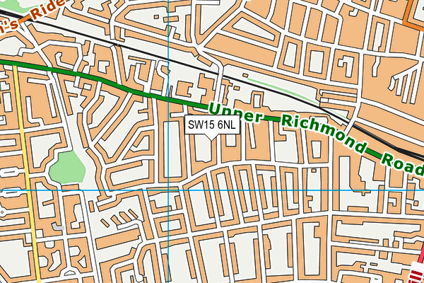 SW15 6NL map - OS VectorMap District (Ordnance Survey)