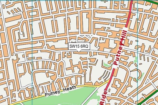 SW15 6RQ map - OS VectorMap District (Ordnance Survey)