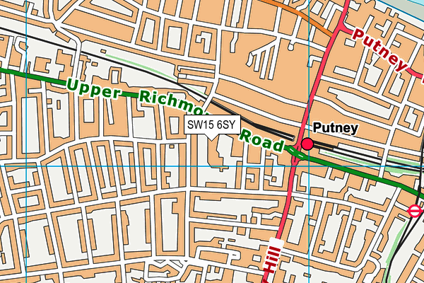 Daley Fitness (Putney) map (SW15 6SY) - OS VectorMap District (Ordnance Survey)