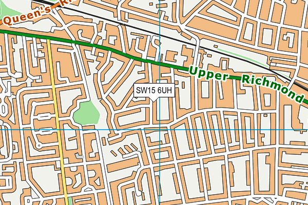 SW15 6UH map - OS VectorMap District (Ordnance Survey)