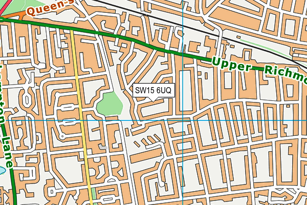 SW15 6UQ map - OS VectorMap District (Ordnance Survey)