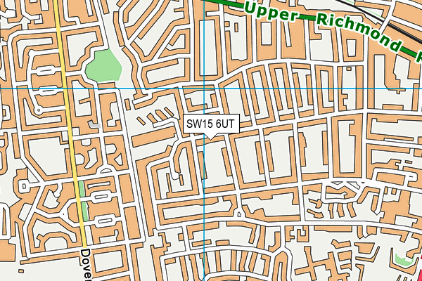 SW15 6UT map - OS VectorMap District (Ordnance Survey)