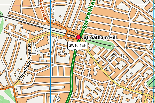 Fitness First (Streatham) map (SW16 1EH) - OS VectorMap District (Ordnance Survey)