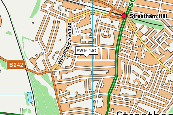 SW16 1JQ map - OS VectorMap District (Ordnance Survey)