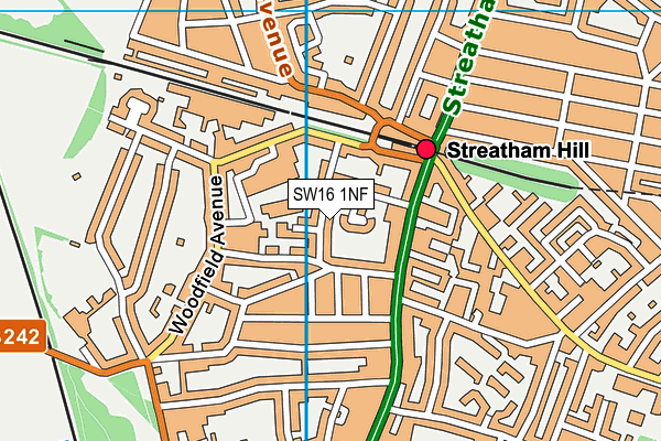 SW16 1NF map - OS VectorMap District (Ordnance Survey)