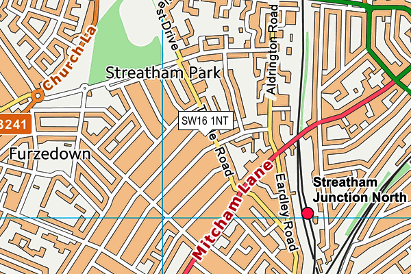 SW16 1NT map - OS VectorMap District (Ordnance Survey)