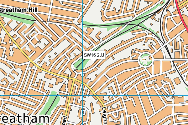 SW16 2JJ map - OS VectorMap District (Ordnance Survey)