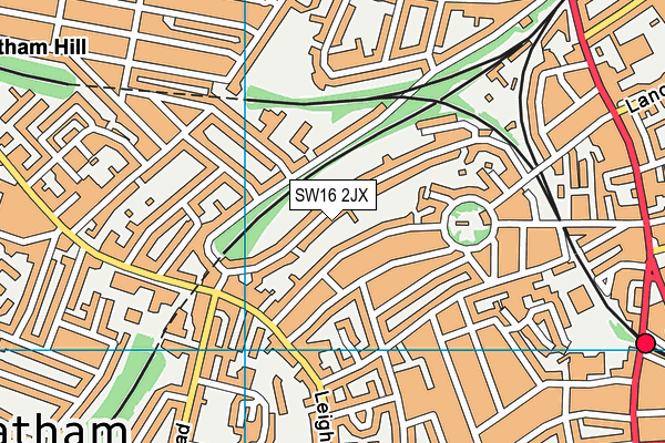 SW16 2JX map - OS VectorMap District (Ordnance Survey)