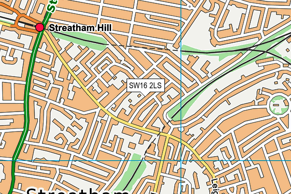 SW16 2LS map - OS VectorMap District (Ordnance Survey)