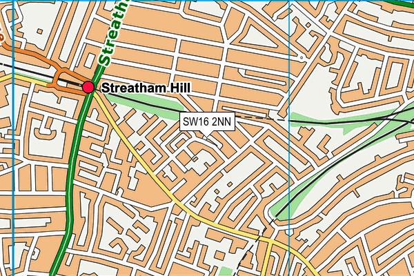 SW16 2NN map - OS VectorMap District (Ordnance Survey)