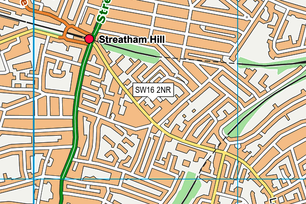 SW16 2NR map - OS VectorMap District (Ordnance Survey)