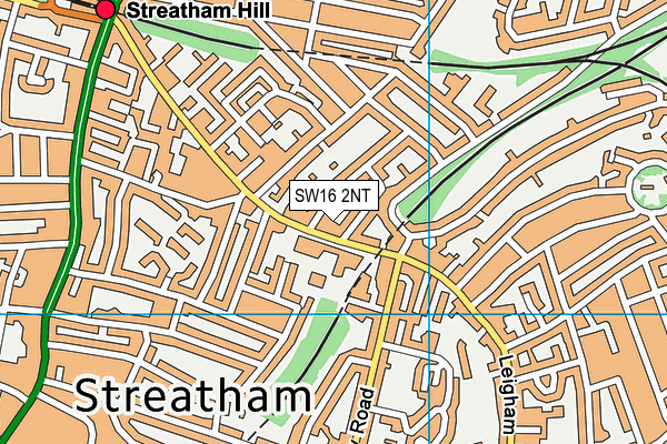 SW16 2NT map - OS VectorMap District (Ordnance Survey)