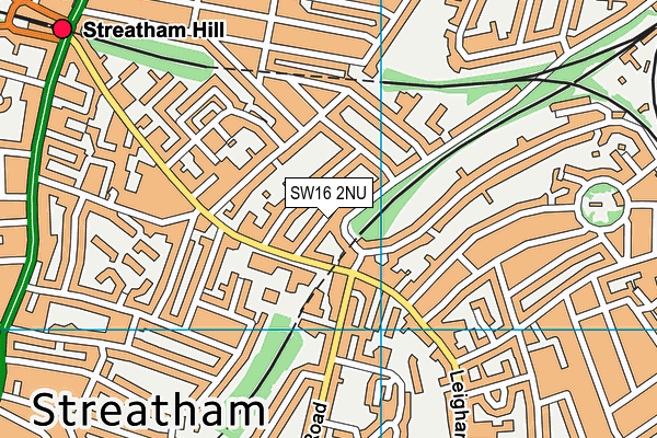 SW16 2NU map - OS VectorMap District (Ordnance Survey)