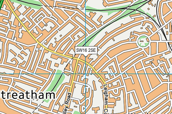 SW16 2SE map - OS VectorMap District (Ordnance Survey)