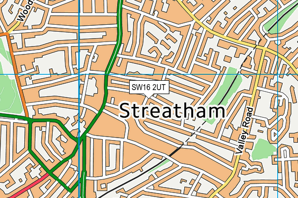 SW16 2UT map - OS VectorMap District (Ordnance Survey)