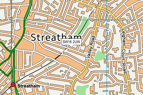 Sunnyhill Primary School map (SW16 2UW) - OS VectorMap District (Ordnance Survey)