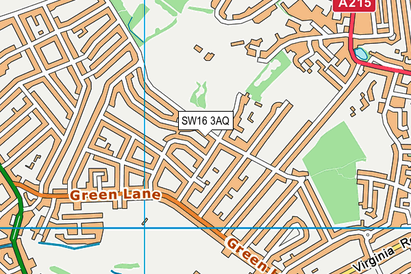 SW16 3AQ map - OS VectorMap District (Ordnance Survey)