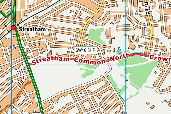 SW16 3HP map - OS VectorMap District (Ordnance Survey)