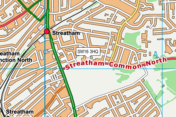 SW16 3HQ map - OS VectorMap District (Ordnance Survey)