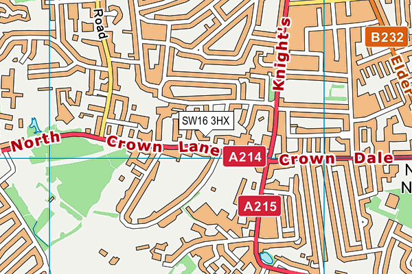 Crown Lane Primary School map (SW16 3HX) - OS VectorMap District (Ordnance Survey)