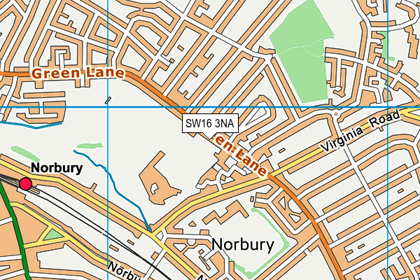SW16 3NA map - OS VectorMap District (Ordnance Survey)