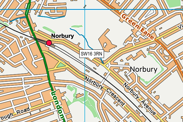 Norbury Park (Closed) map (SW16 3RN) - OS VectorMap District (Ordnance Survey)