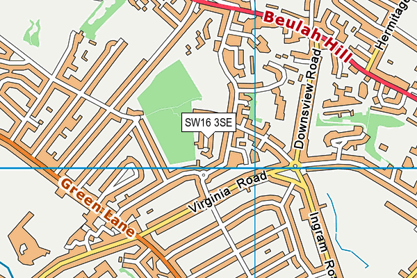 SW16 3SE map - OS VectorMap District (Ordnance Survey)