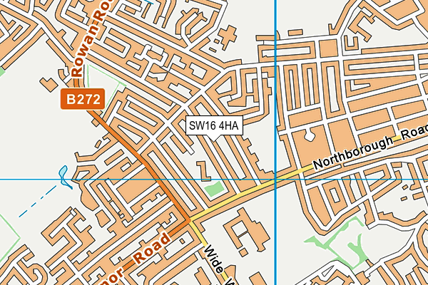 SW16 4HA map - OS VectorMap District (Ordnance Survey)