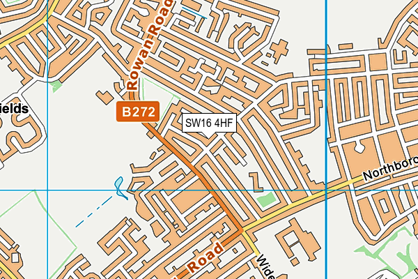 SW16 4HF map - OS VectorMap District (Ordnance Survey)