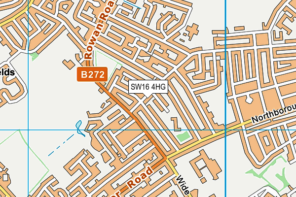 SW16 4HG map - OS VectorMap District (Ordnance Survey)