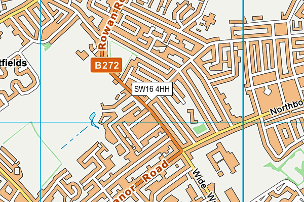 SW16 4HH map - OS VectorMap District (Ordnance Survey)