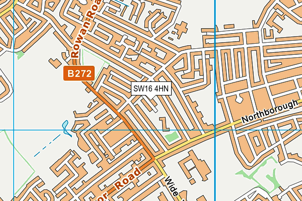 SW16 4HN map - OS VectorMap District (Ordnance Survey)