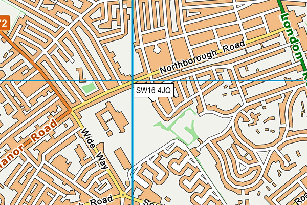 SW16 4JQ map - OS VectorMap District (Ordnance Survey)