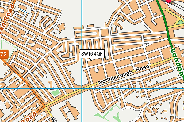 SW16 4QF map - OS VectorMap District (Ordnance Survey)