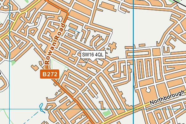 SW16 4QL map - OS VectorMap District (Ordnance Survey)