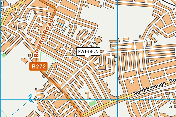 SW16 4QN map - OS VectorMap District (Ordnance Survey)