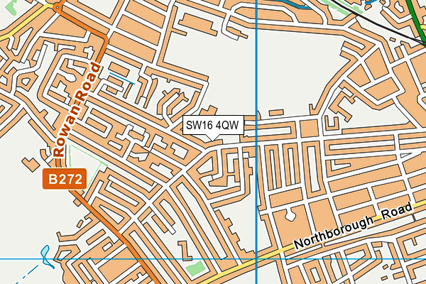 SW16 4QW map - OS VectorMap District (Ordnance Survey)