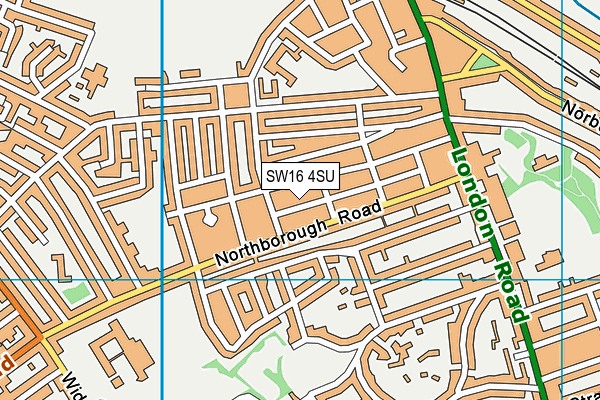 SW16 4SU map - OS VectorMap District (Ordnance Survey)