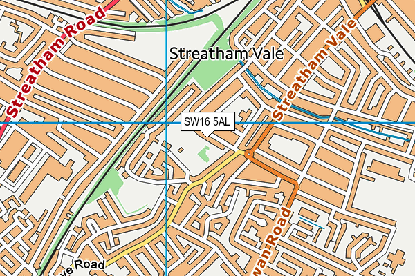 Streatham Vale Park map (SW16 5AL) - OS VectorMap District (Ordnance Survey)