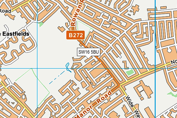 SW16 5BU map - OS VectorMap District (Ordnance Survey)
