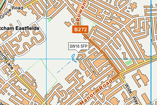 SW16 5FP map - OS VectorMap District (Ordnance Survey)