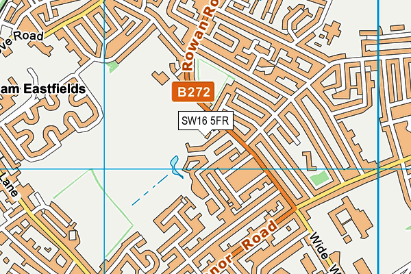 SW16 5FR map - OS VectorMap District (Ordnance Survey)