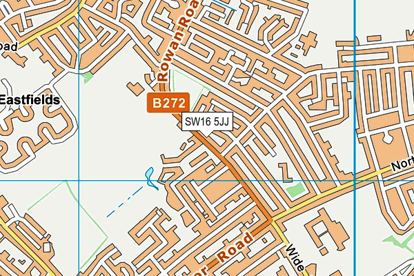 SW16 5JJ map - OS VectorMap District (Ordnance Survey)