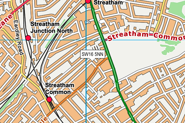 SW16 5NN map - OS VectorMap District (Ordnance Survey)