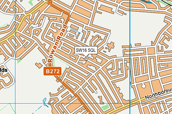 SW16 5QL map - OS VectorMap District (Ordnance Survey)